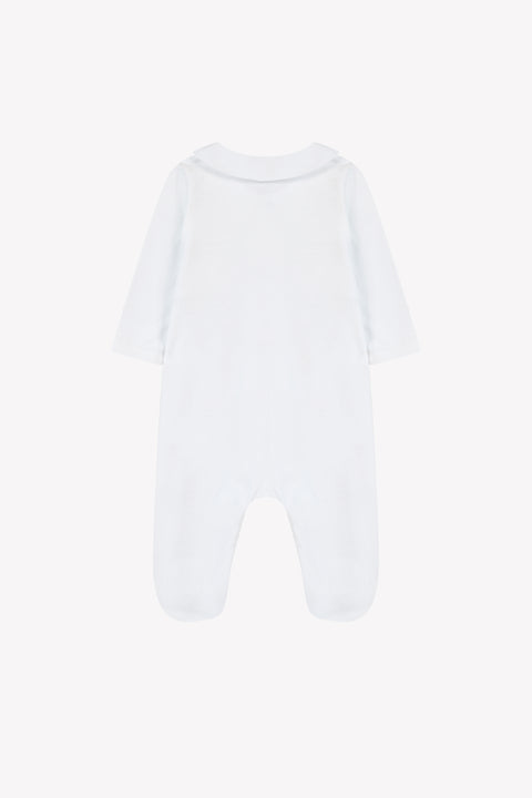 Pajamas - White cotton Pointed collar Embrodery - Image principale