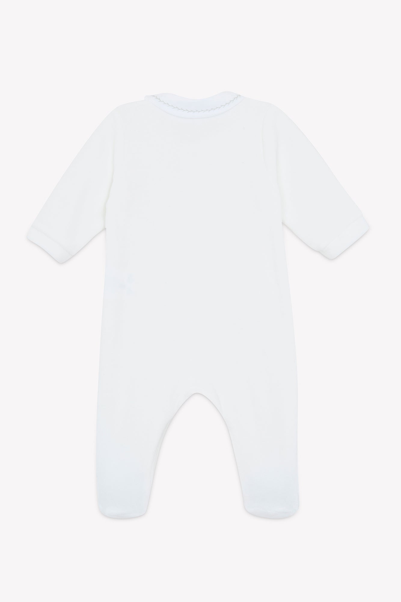 Pajamas - Ecru cotton Peter pan collar Embrodery