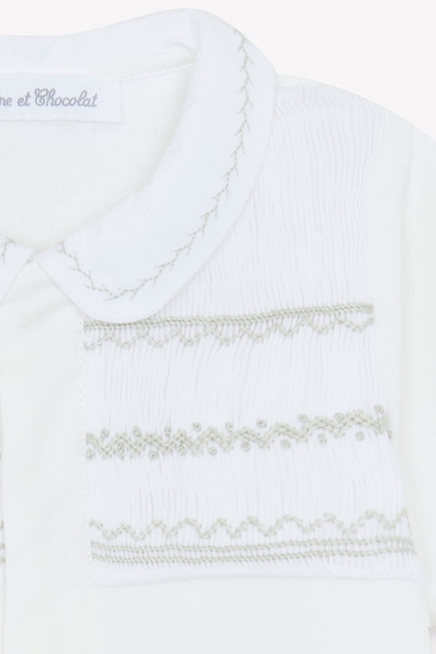 Pajamas - Ecru cotton Peter pan collar Embrodery - Image principale