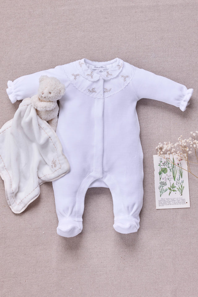 Pajamas - White Velvet Embrodery - Image principale