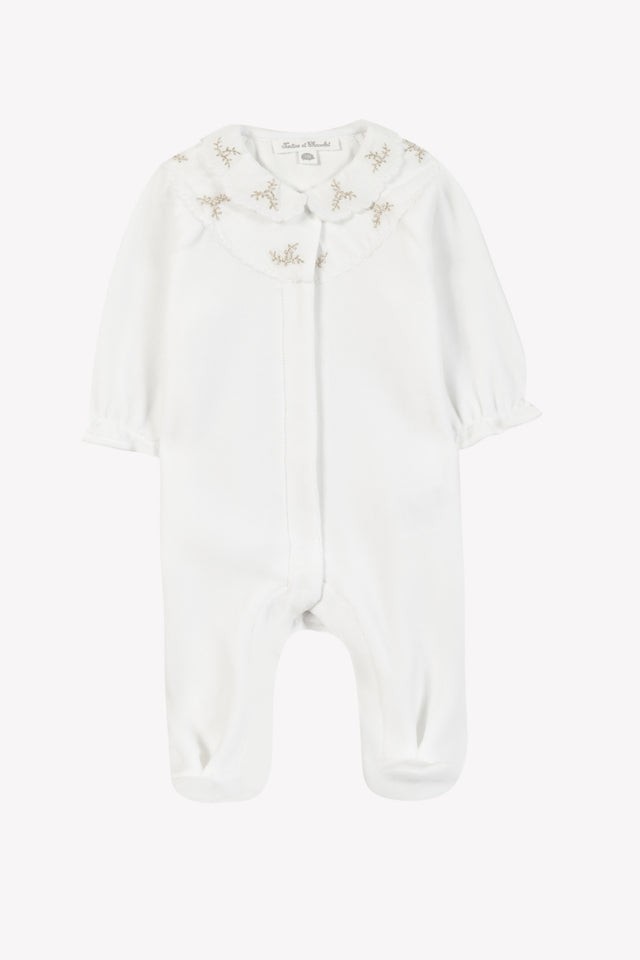 Pajamas - White Velvet Embrodery - Image principale