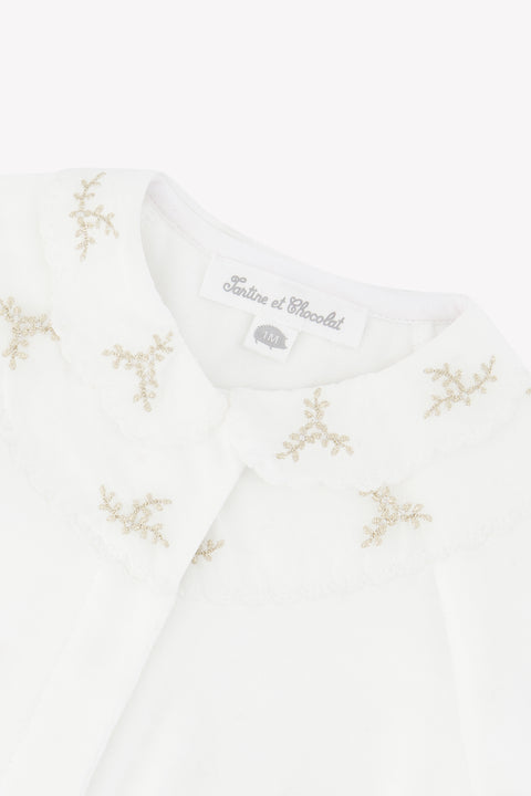 Pajamas - White Velvet Embrodery - Image principale