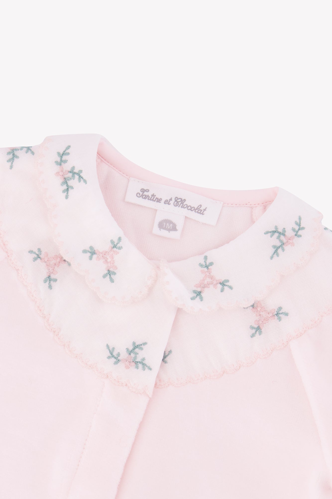 Pajamas - Pale pink Velvet Embrodery