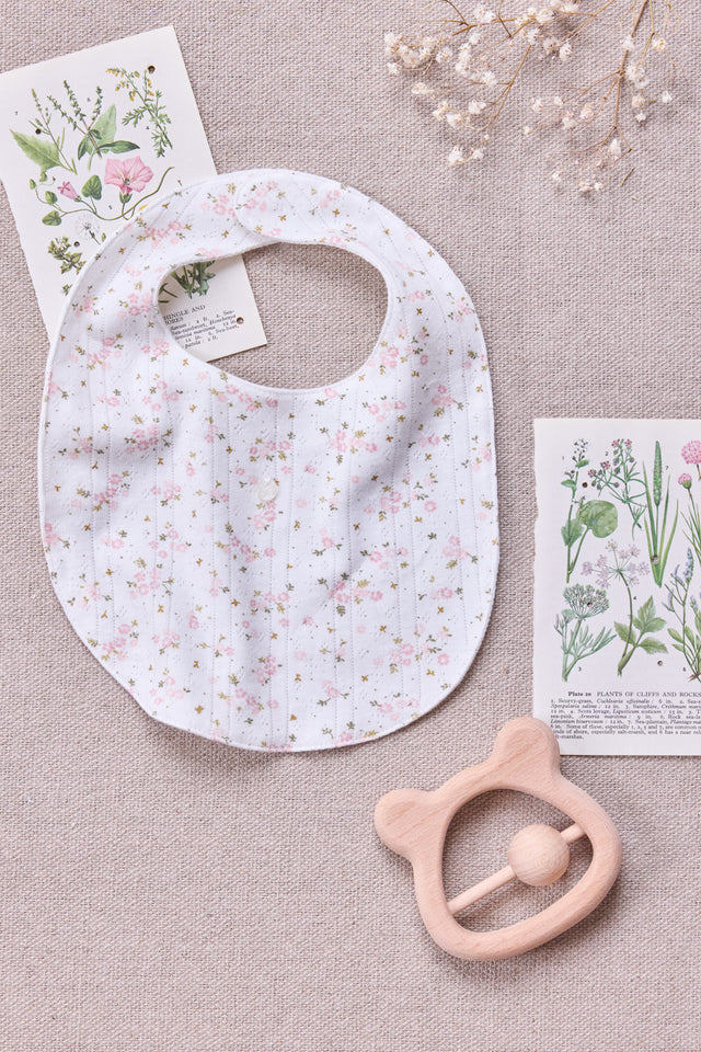 Bib - Ivory cotton Print flowery - Image principale