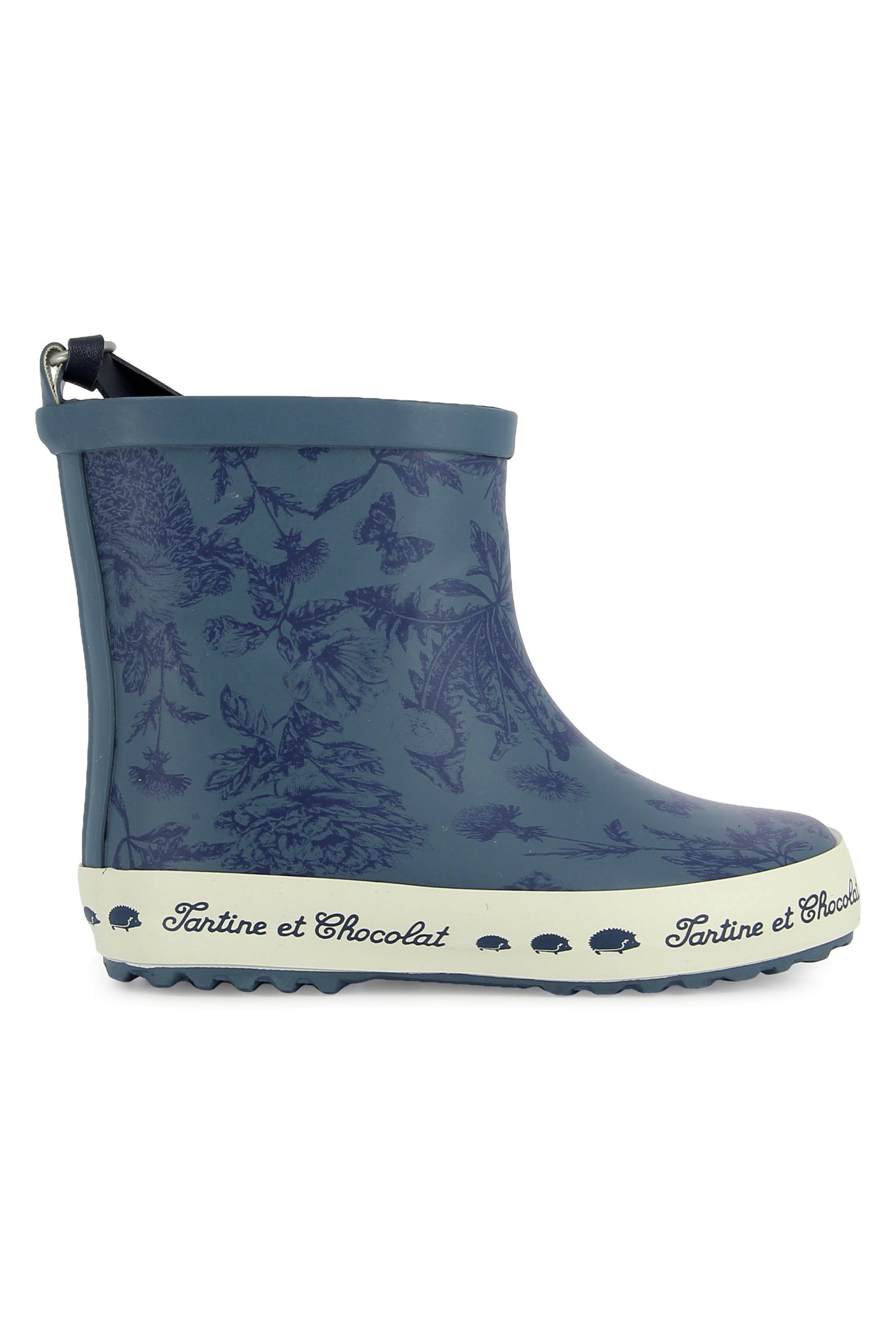 Bottes de pluie - Marine imprimé inspiration Toile de Jouy