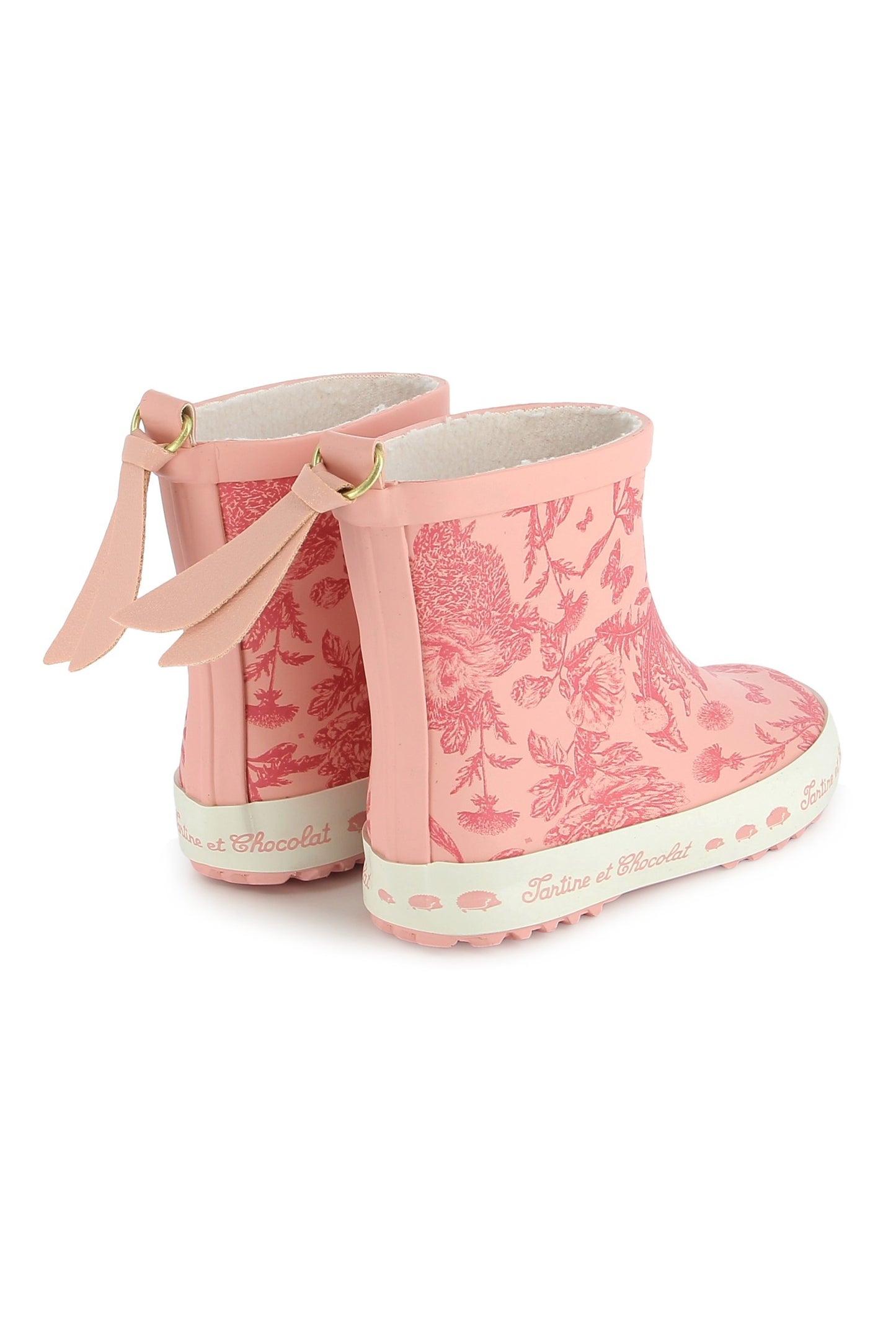 Rain boots - Pink Print inspiration Toile de Jouy