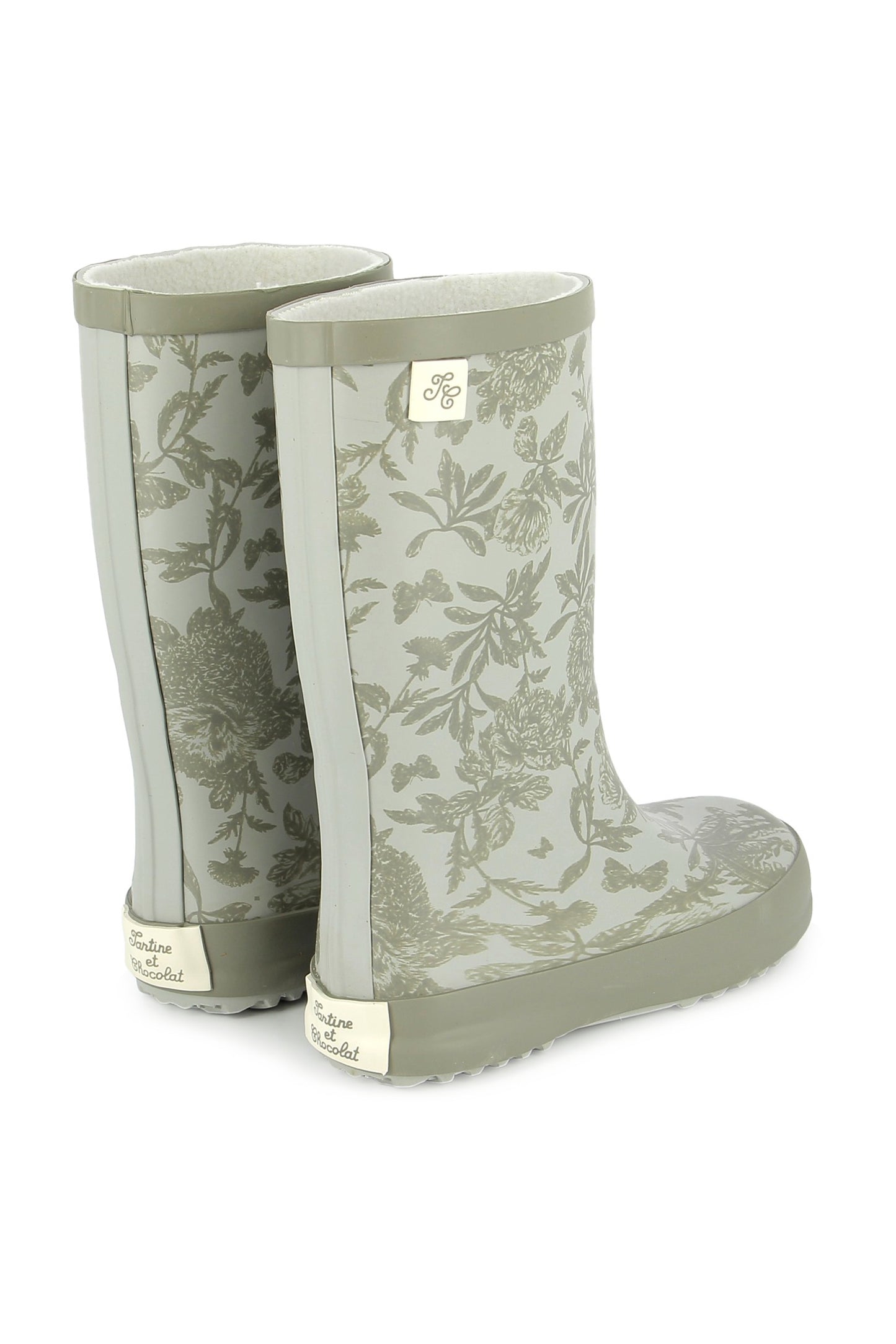 Bottes de pluie - Kaki imprimé inspiration Toile de Jouy