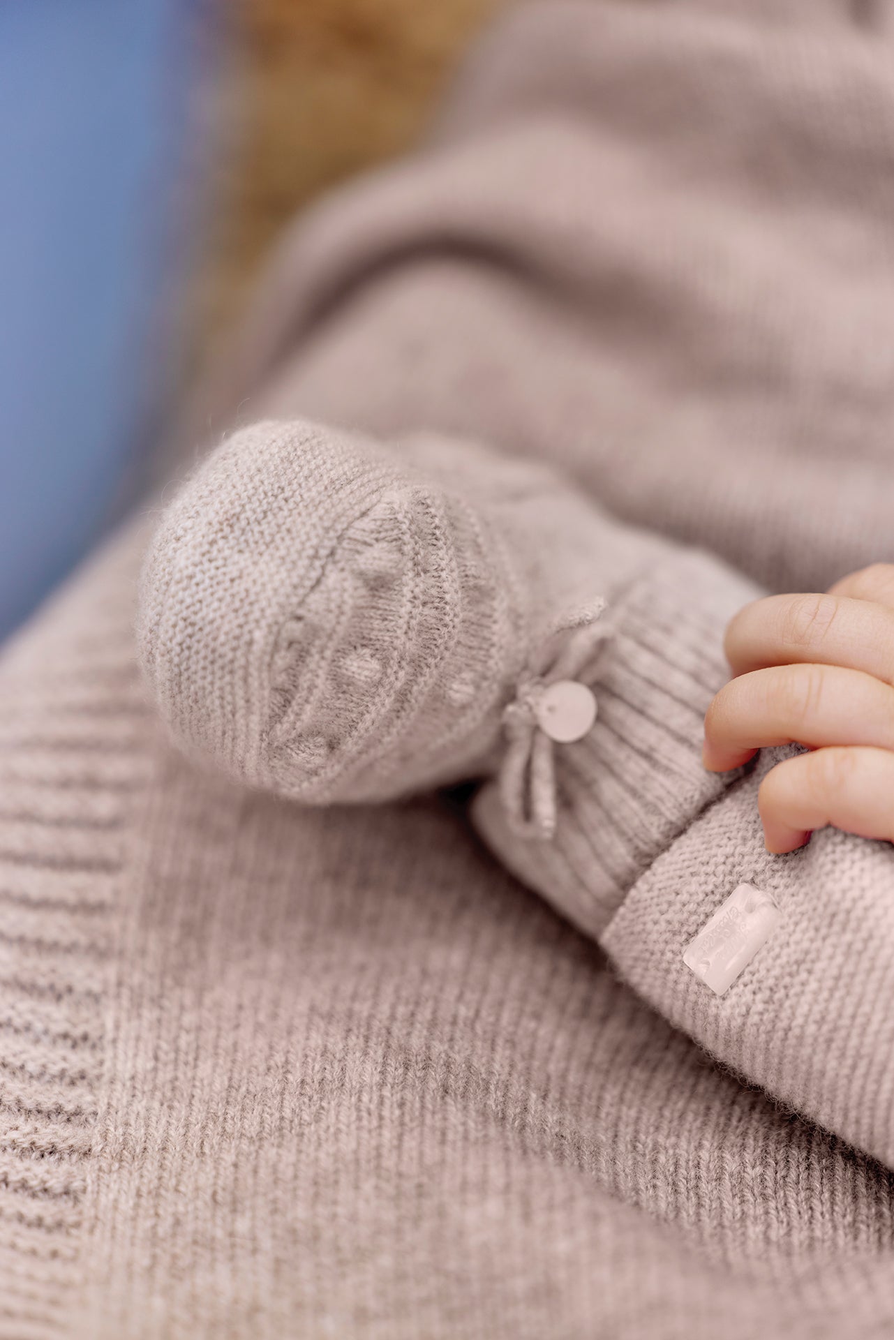 Hausschuhe- Beige Wolle Kaschmir Strickwaren verdreht