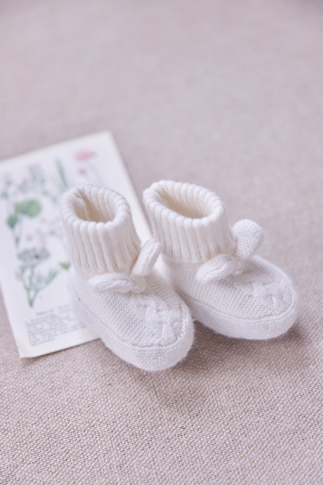 Pantofole - Madreperla  Lana Cashmere Maglia intrecciato - Image principale