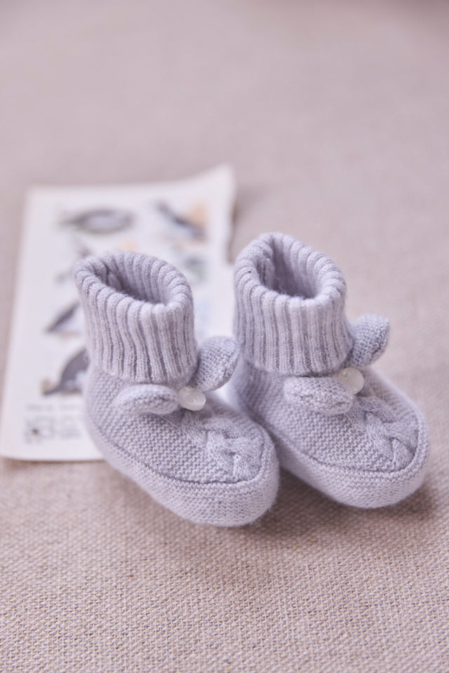 Pantofole - Grigio erica Lana Cashmere Maglia intrecciato - Image principale