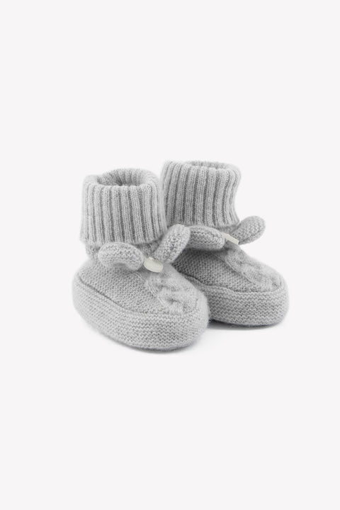 Pantofole - Grigio erica Lana Cashmere Maglia intrecciato - Image principale
