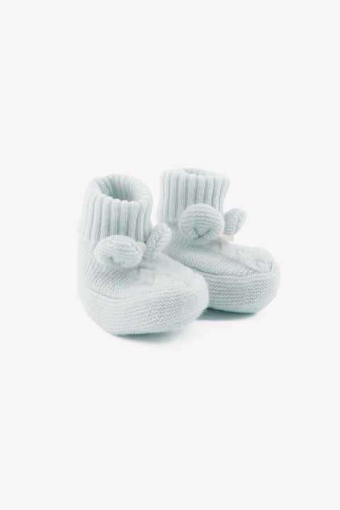 Pantofole - Celeste Lana Cashmere Maglia intrecciato - Image principale