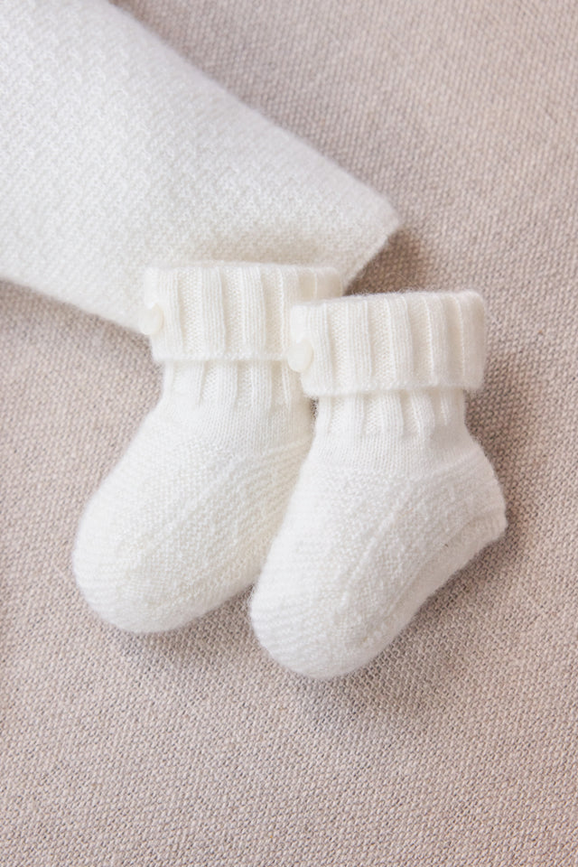Pantofole - Madreperla  Cashmere lavoro a maglia - Image principale