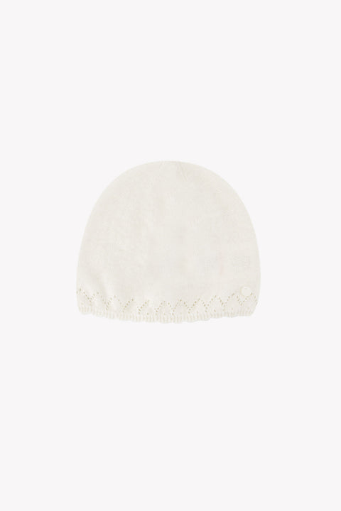 Beanie - Ecru cotton Cashmere Knitwear openwork - Image principale