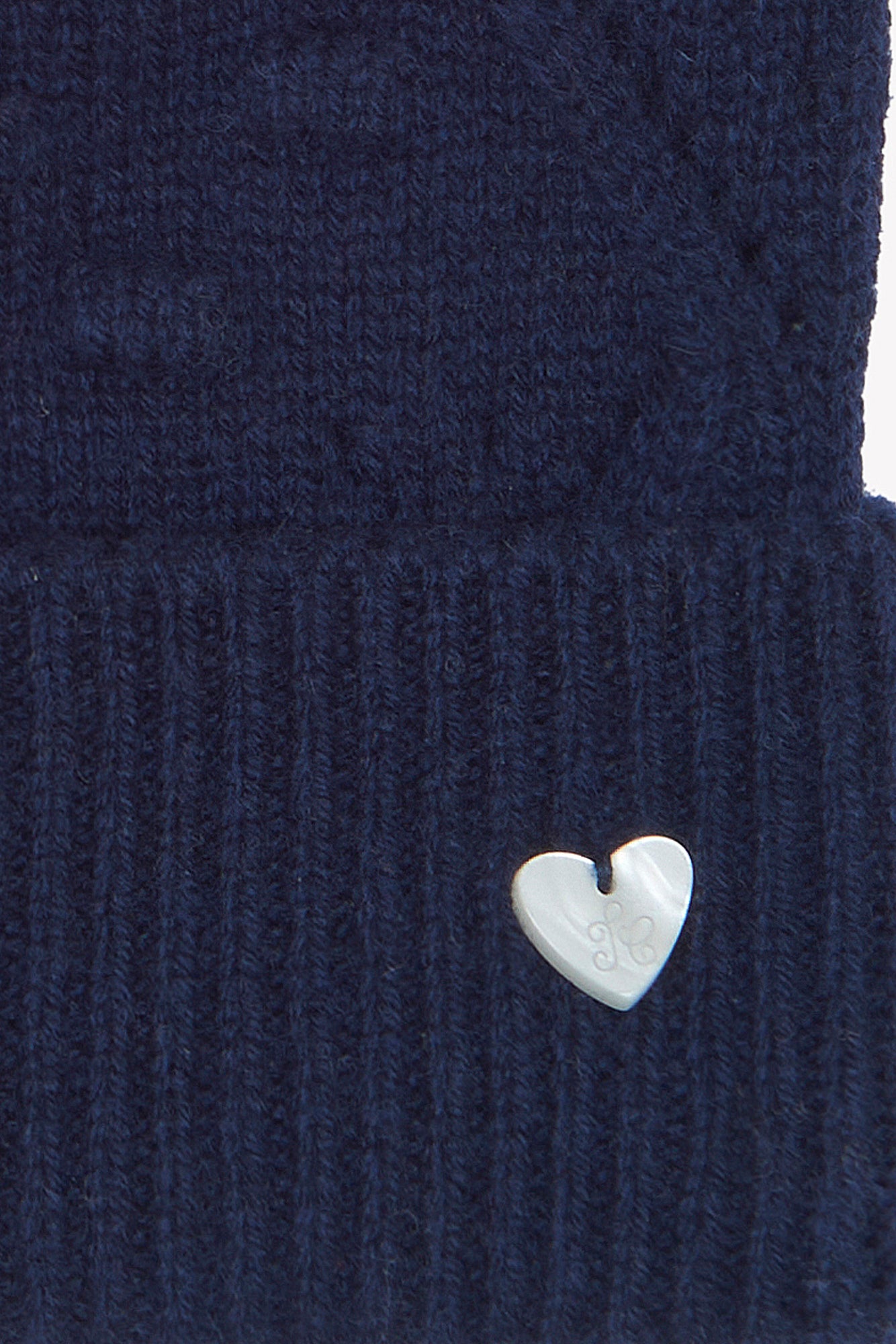 Mütze - Marineblau Wolle Strickwaren durchbrochener Strick