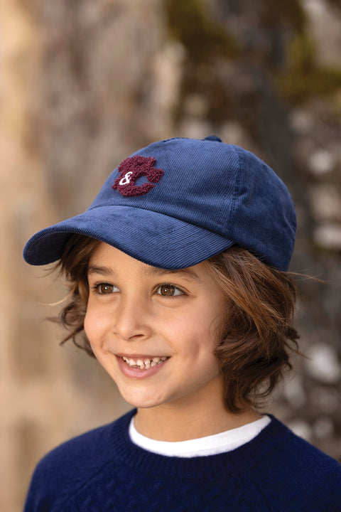 Cap - Navy ribbed Embrodery - Image principale