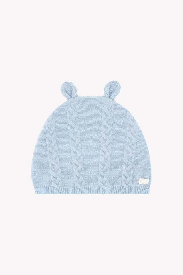Beanie - Blue grayed out Wool Cashmere little bear - Image principale