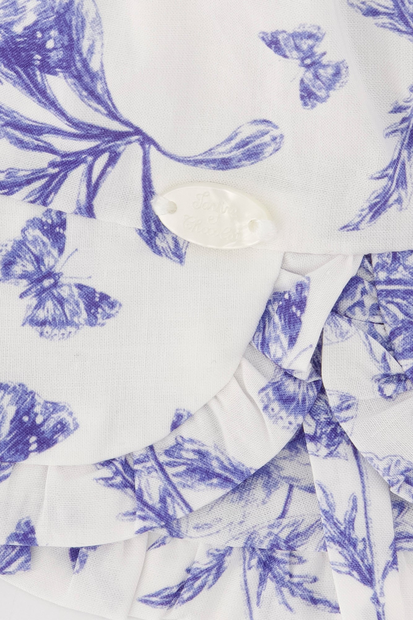 Bob- Blau inspirierende bedruckte Baumwolle toile de jouy