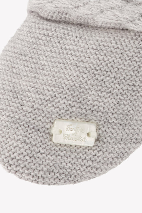 Bonnet - Gris chiné imitation fourrure - Image principale