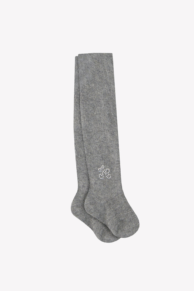 Collant - Gris chiné coton perles - Image principale