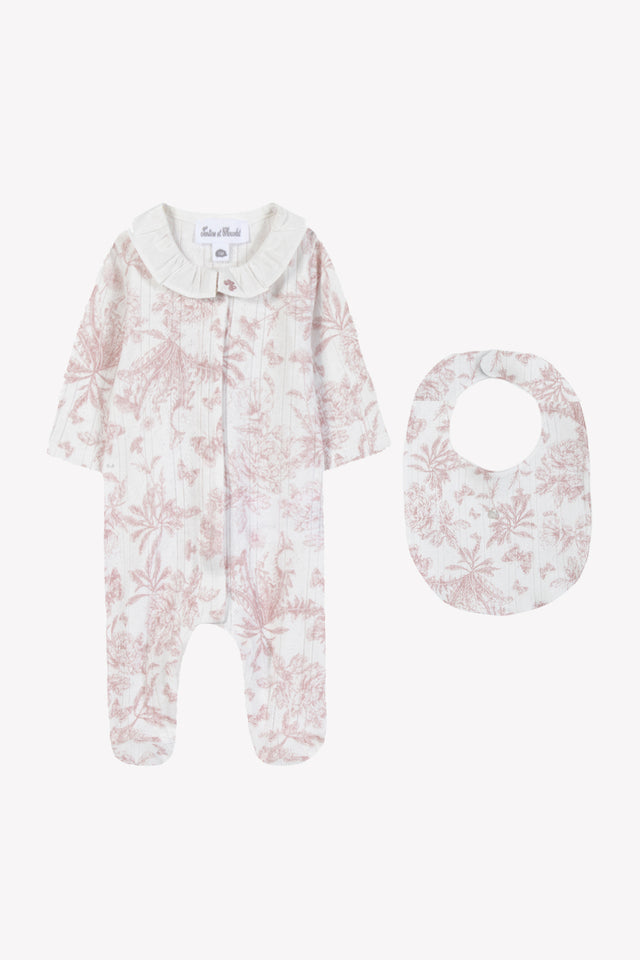 Coffret - Blush pyjama et bavoir toile de jouy - Image principale