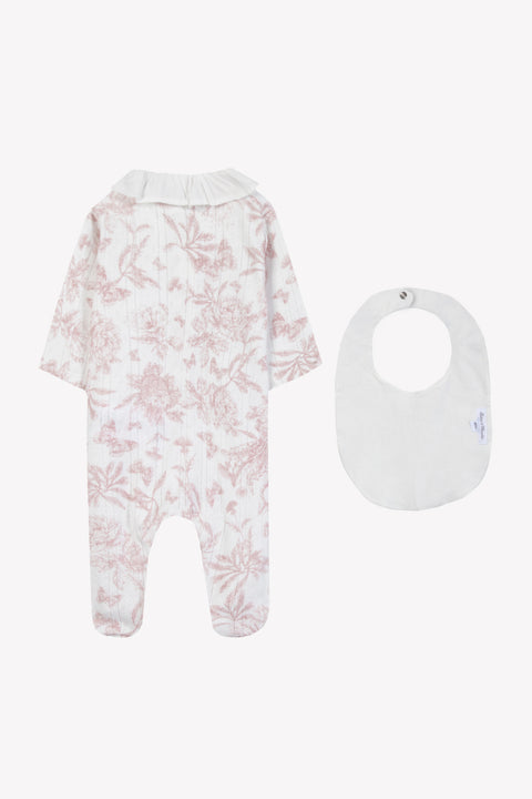 Coffret - Blush pyjama et bavoir toile de jouy - Image principale