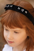 Serre-tête - Noir velours sequins