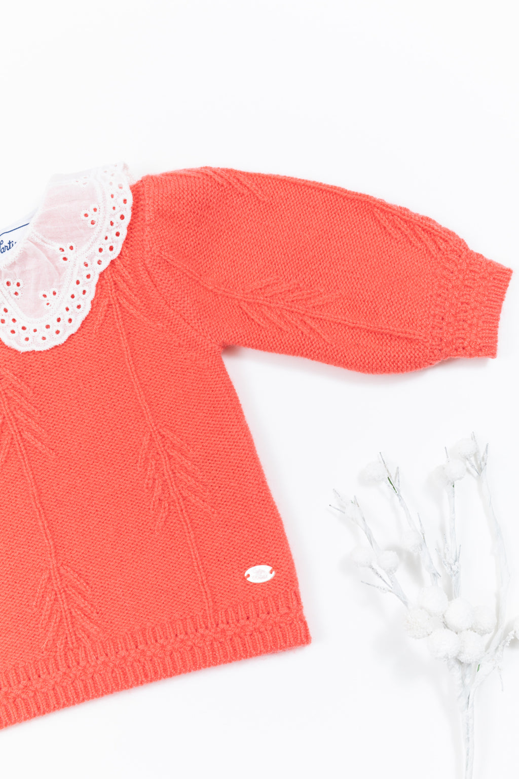 Sweater - Coral Collar Embrodery English
