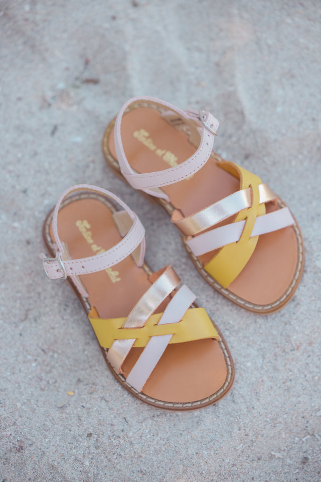 Sandales - Cuir beige - Image principale