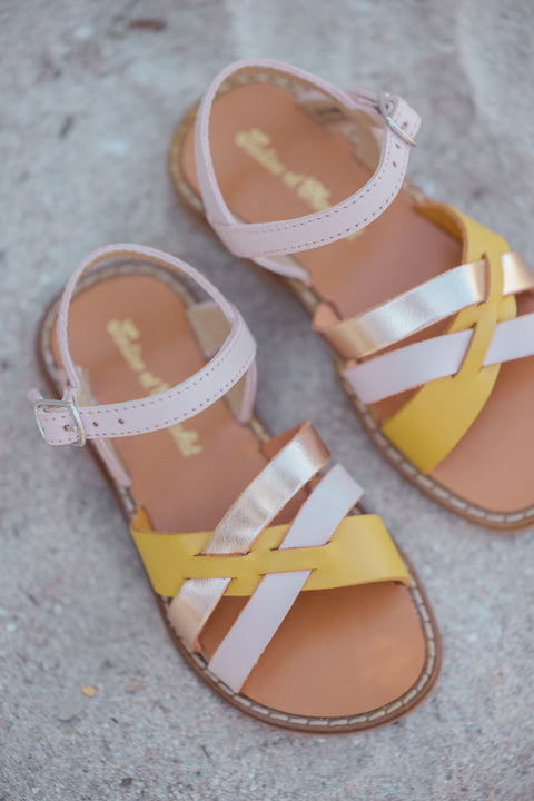 Sandales - Cuir beige - Image principale
