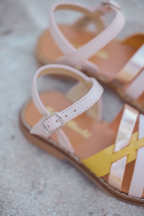 Sandales - Cuir beige - Image principale