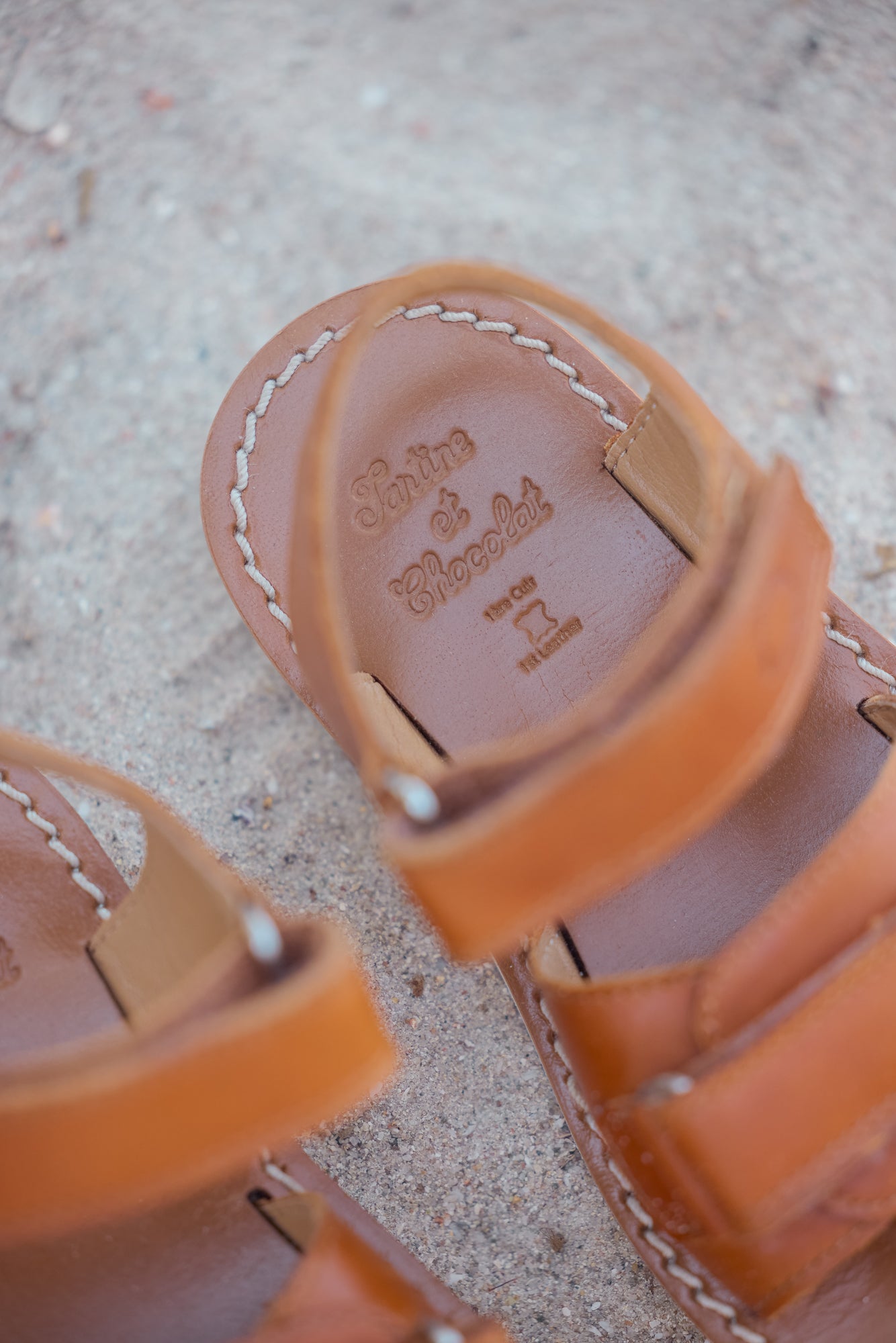 Sandals - Cognac brown leather