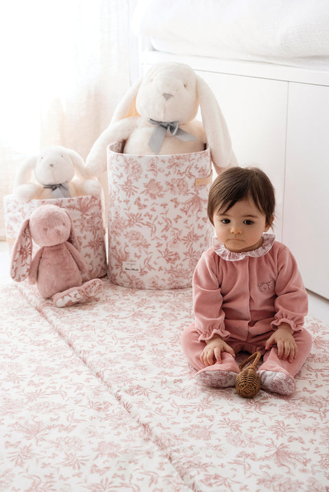 Tapis de vie toile de jouy rose - Mèzamé x Tartine et Chocolat - Image principale