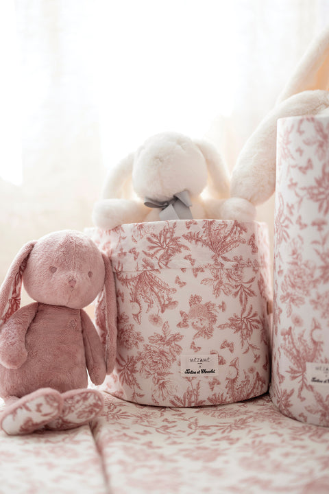 Petite panière toile de jouy rose - Mèzamé x Tartine et Chocolat - Image principale