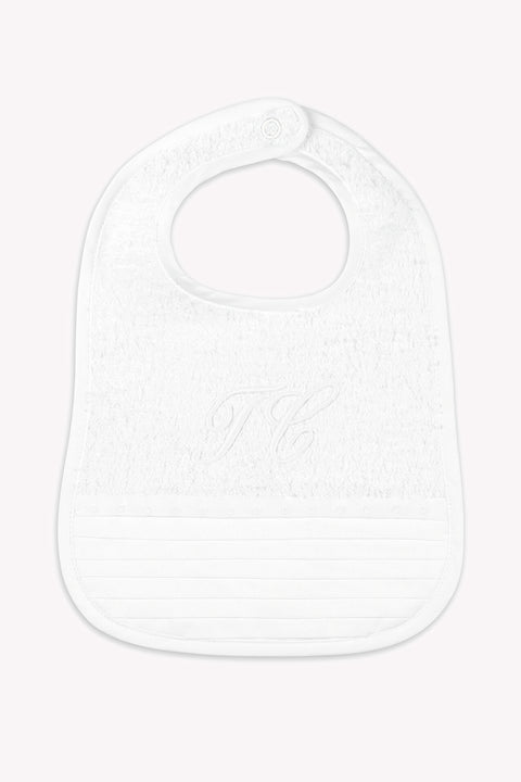 Bavoir - Monogramme blanc T2 - Image principale