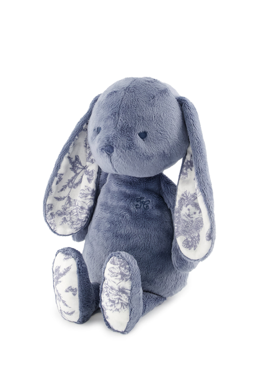 Augustin het konijn - Gedruktinspiratie Toile de Jouy Blauw 25 cm