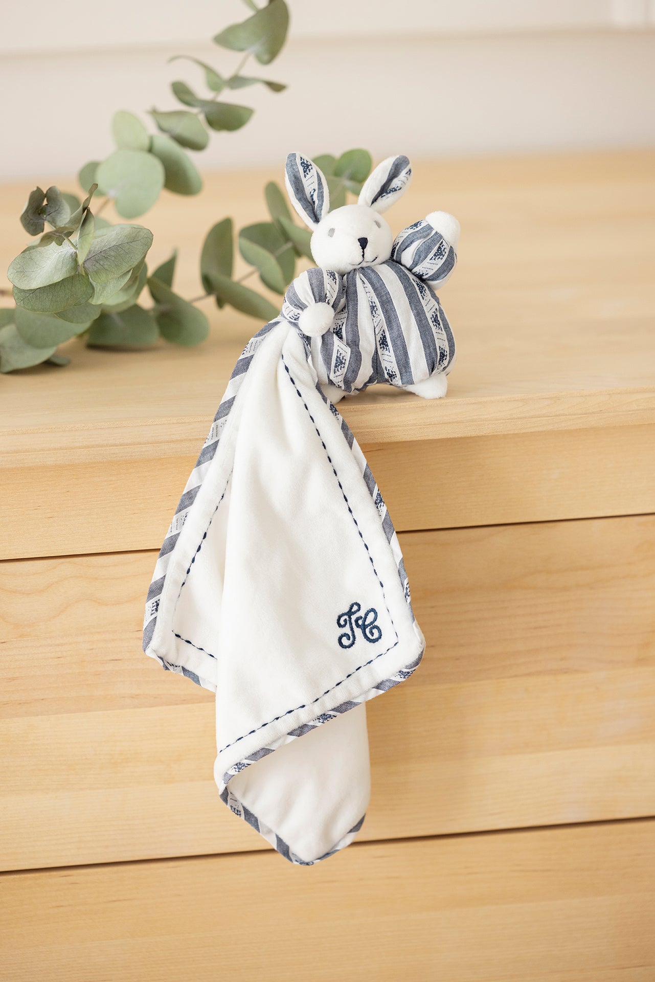 Augustin The Rabbit 1977 Doudou Navy Microfoon Velours gemengd