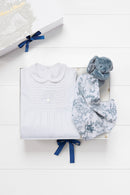 Coffret - Imprimé inspiration Toile de jouy bleu