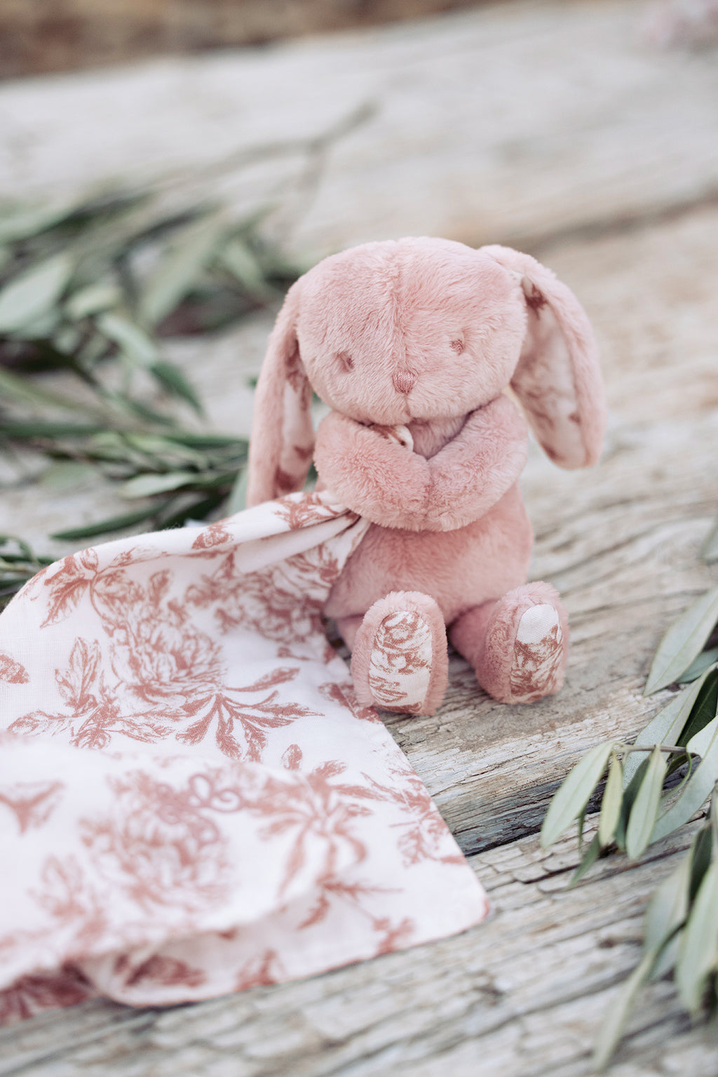 Augustin the rabbit - Comforter Print inspiration Toile de Jouy Pink