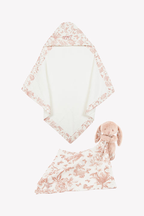 Coffret - Naissance Mon premier bain Toile de Jouy rose - Image principale