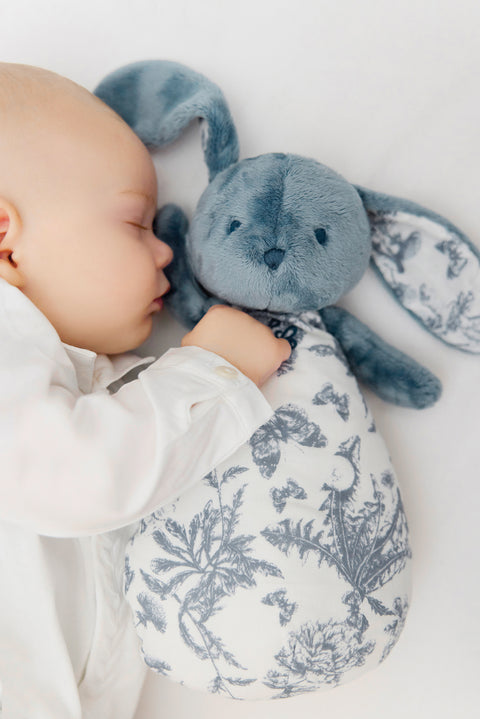 Augustin le Lapin veilleuse musicale - Imprimé Toile de Jouy bleu - Image principale