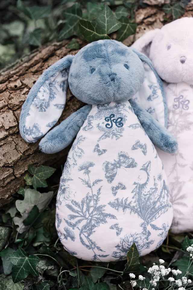 Augustin le Lapin veilleuse musicale - Imprimé Toile de Jouy bleu - Image principale