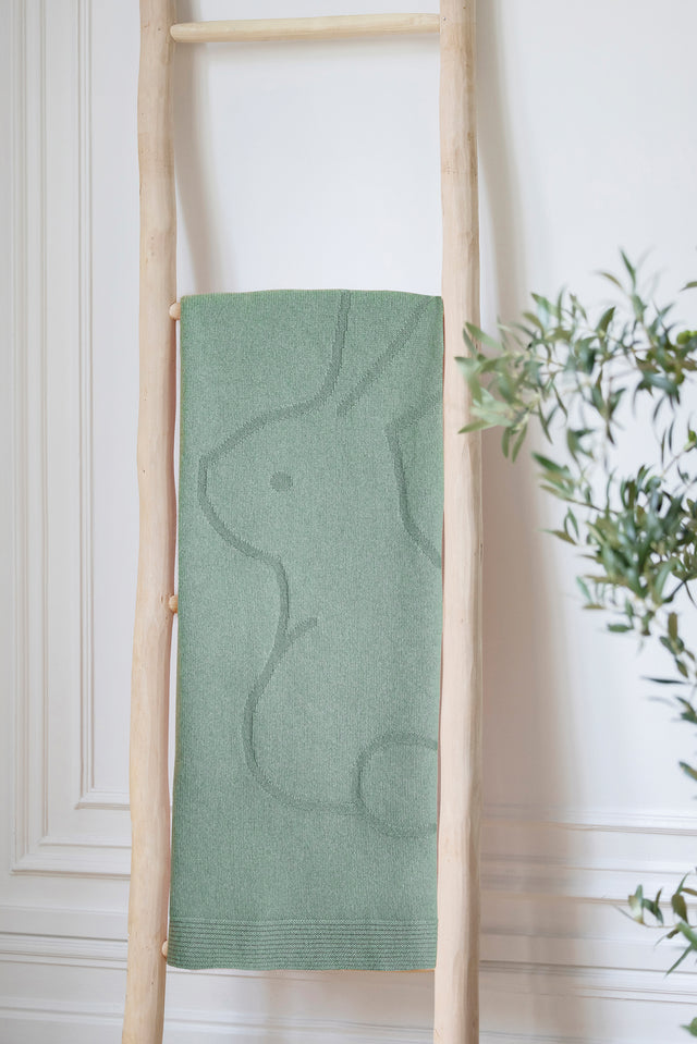 Coperta Cashmere - Coniglio Verde - Image principale