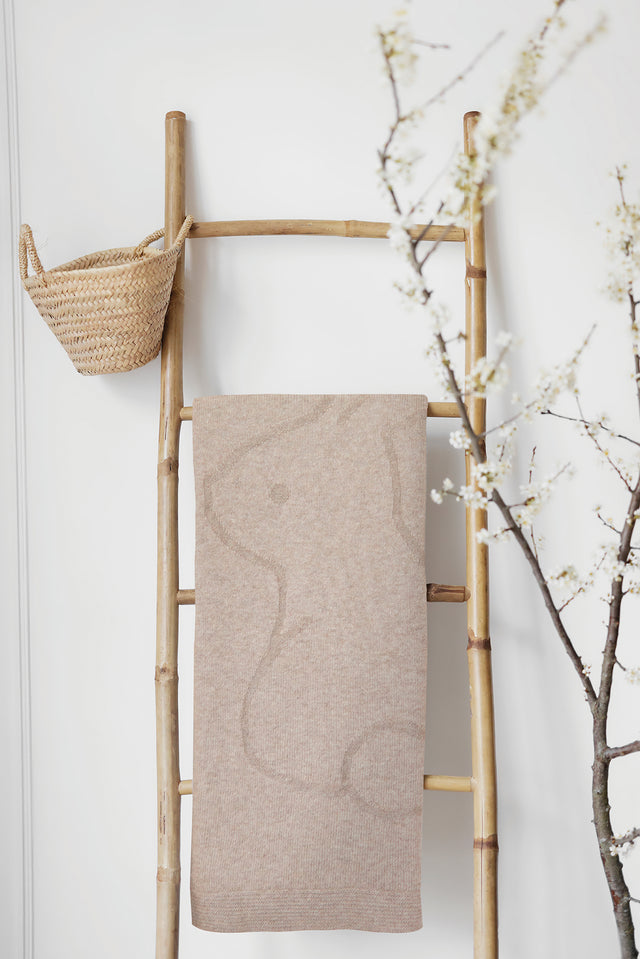 Coperta Cashmere - Coniglio Beige Buio - Image principale