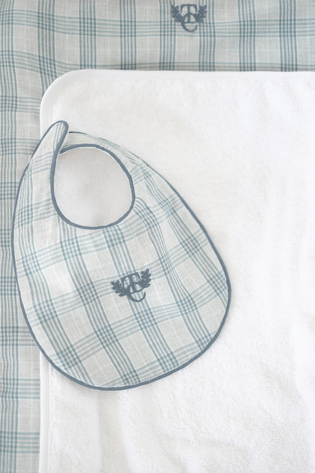 Bavoir - Bleuet Twill de coton T1 - Image principale