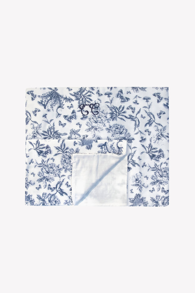 Housse de couette - Imprimé inspiration toile de jouy bleu - Image principale