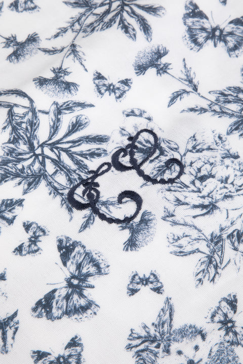 Housse de couette - Imprimé inspiration toile de jouy bleu - Image principale