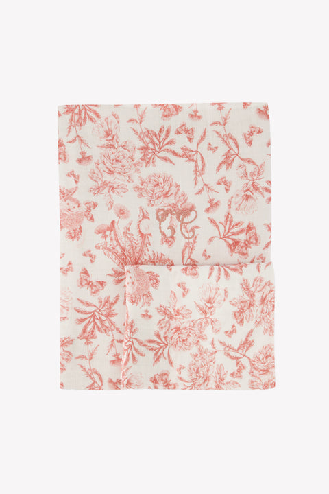 Parure de lit - Imprimé inspiration Toile de Jouy rose - Image principale