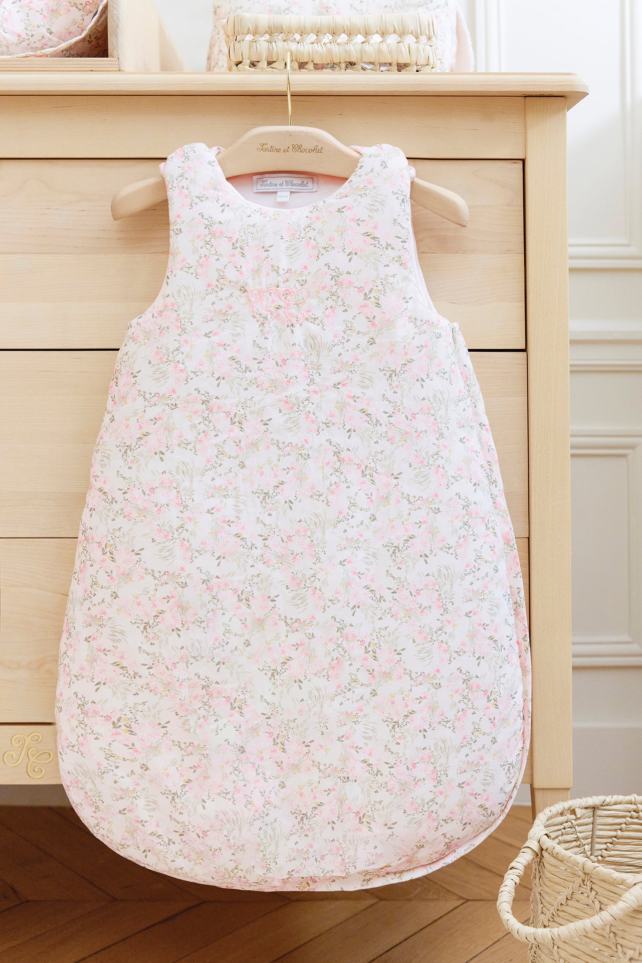 Schlafsack - Blumendruck jardin hivernal T1 Mädchen