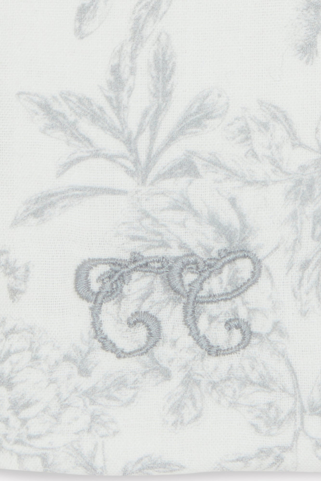 Housse de carnet - Imprimé toile de jouy gris